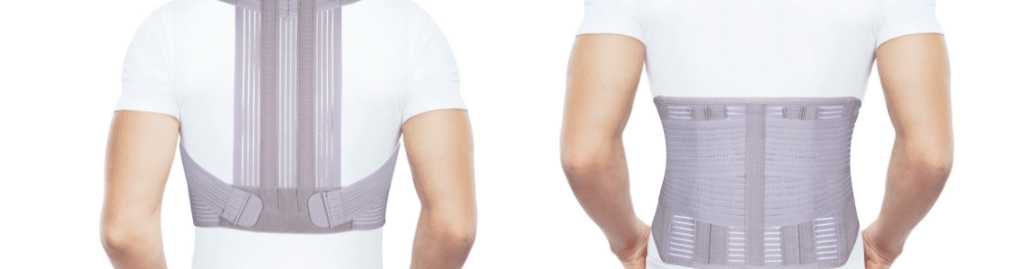 Illustration comparing back brace types for different conditions, Tomball, TX