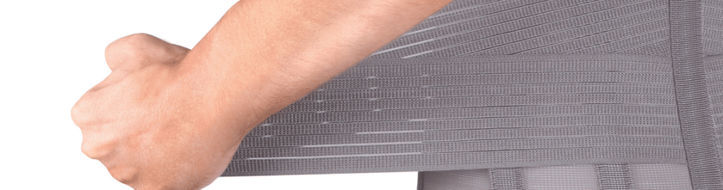 Illustration of proper back brace fit and wear at Neu Life Chiropractic in Tomball, TX