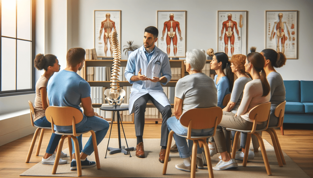 Chiropractor discussing treatment options with a patient, addressing common chiropractic misconceptions