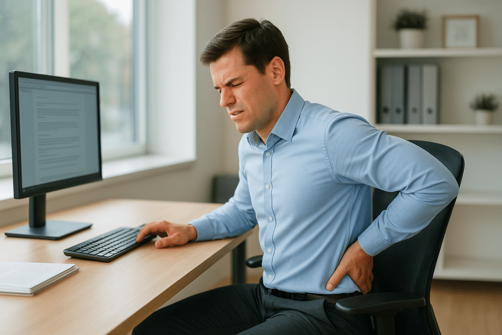 Illustration of back pain relief treatment at Neu Life Chiropractic in Tomball, TX