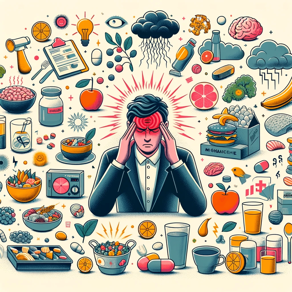 Patient consulting with a healthcare professional about headache and migraine triggers