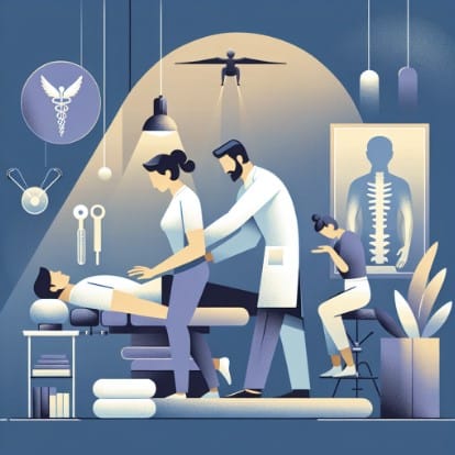 Illustration depicting services offered by Tomball chiropractors.