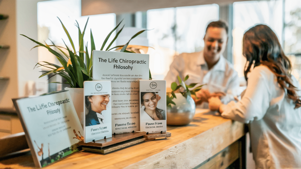 A vibrant illustration showcasing a serene and welcoming environment at Neu Life Chiropractic in Tomball, emphasizing holistic health and wellness.