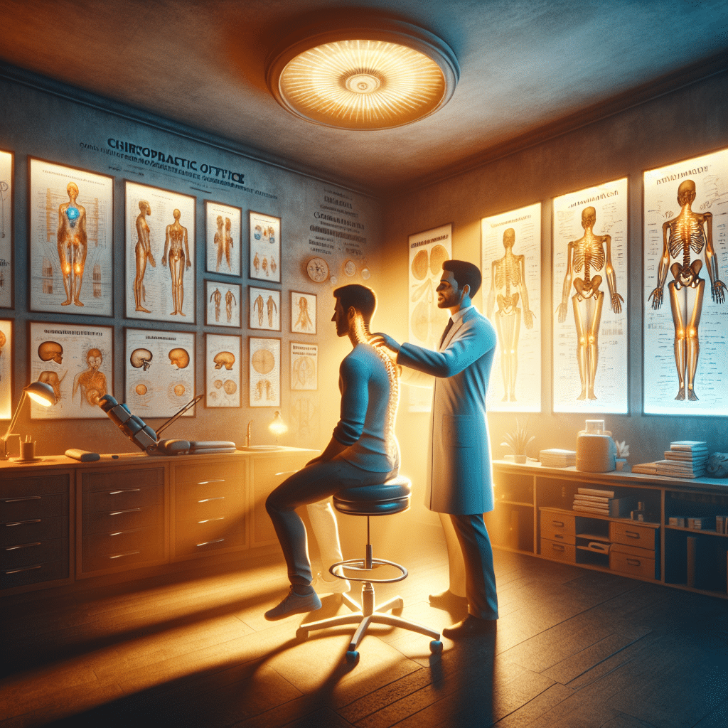 Chiropractor demonstrating a specific chiropractic technique on a patient in a clinical setting, illustrating the practice of chiropractic care.