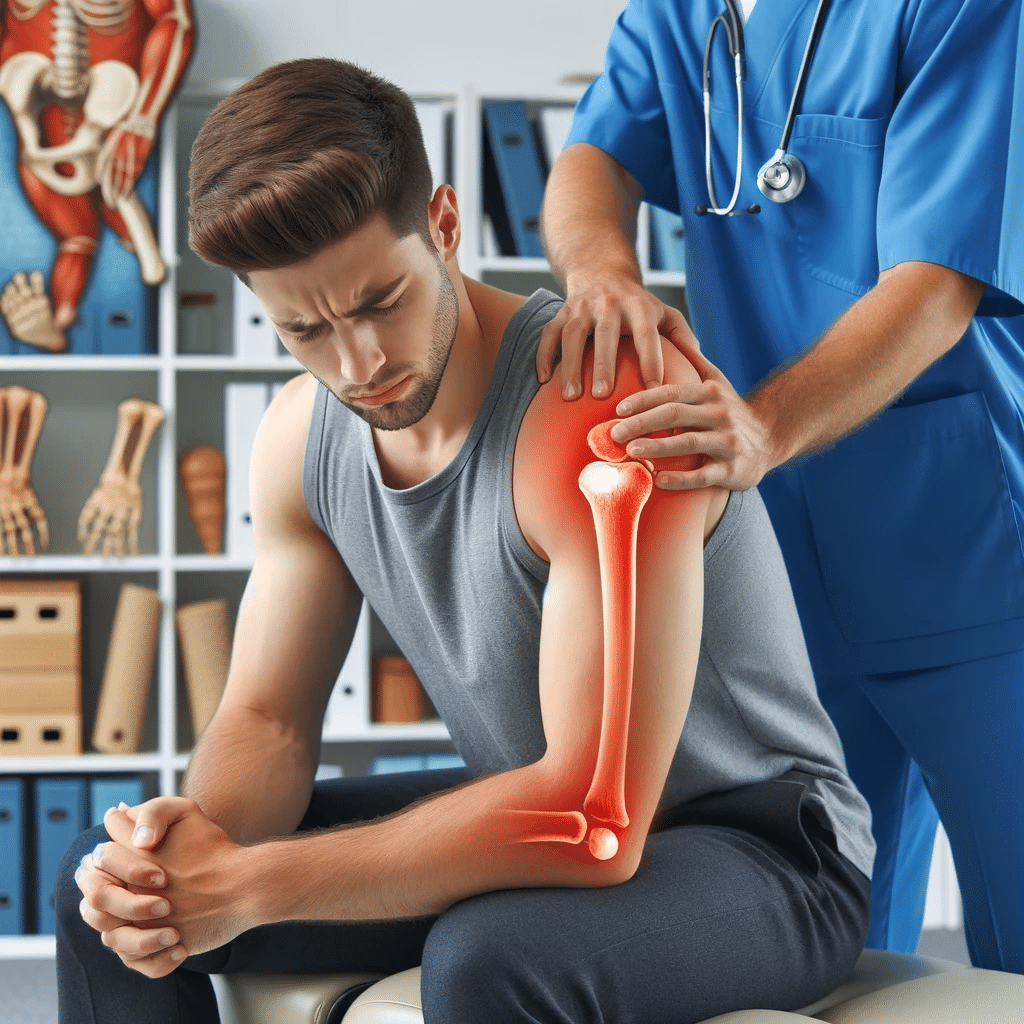 A patient undergoing chiropractic pain management arthritis to reduce joint pain and enhance mobility.