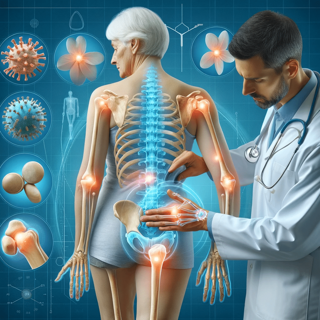 Chiropractor consulting with a patient about arthritis management through chiropractic care