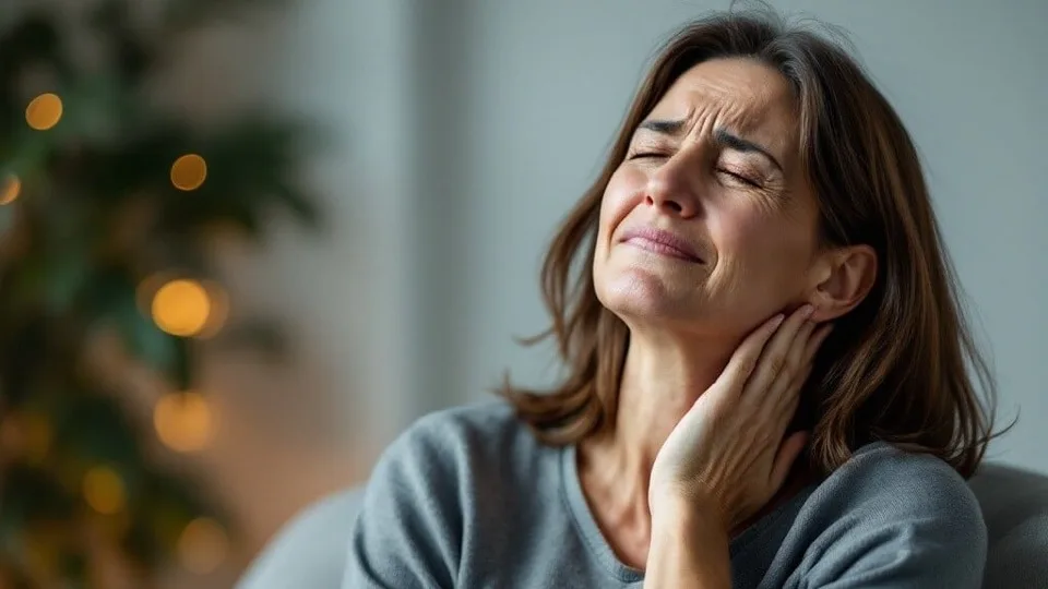Woman with neck pain and cervical strain in Tomball TX